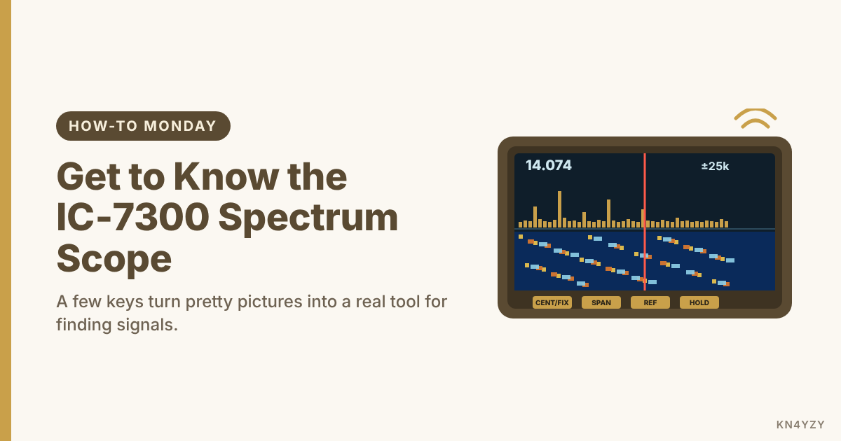Ic Scope How-To Monday: Get to Know the IC-7300 Spectrum Scope – KN4YZY