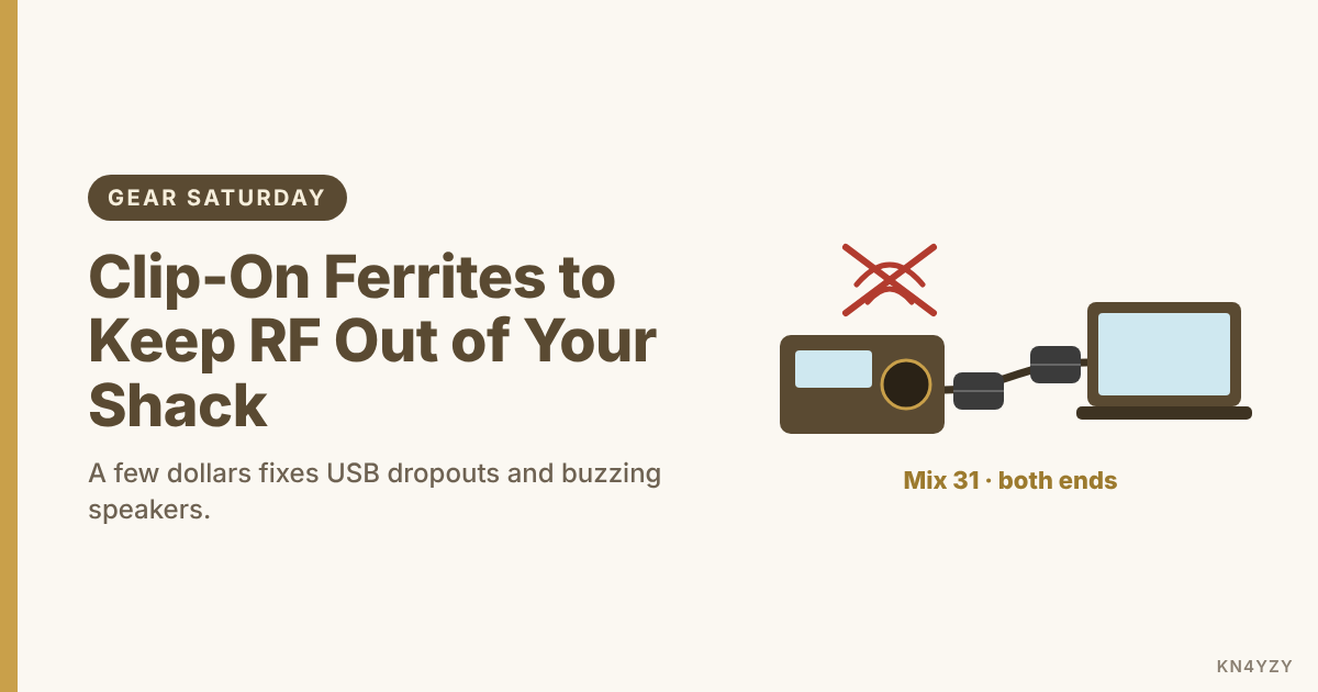 Gear Saturday: Clip-On Ferrites to Keep RF Out of Your Shack